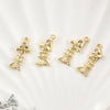 Jewelry Accessories Copper Small Fish Bone Pendant Electroplated With Fine Powder Zirconium And Pearl For Diy
