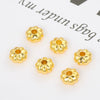 Jewelry Accessories Copper Spacer Beads 18K Real Gold Plated 14K Goldfilled Geometric Style Electroplated Wheel Flower Pumpkin Loose Beads For Diy Bracelet