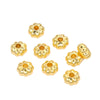 Jewelry Accessories Copper Spacer Beads 18K Real Gold Plated 14K Goldfilled Geometric Style Electroplated Wheel Flower Pumpkin Loose Beads For Diy Bracelet
