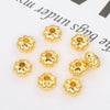 Jewelry Accessories Copper Spacer Beads 18K Real Gold Plated 14K Goldfilled Geometric Style Electroplated Wheel Flower Pumpkin Loose Beads For Diy Bracelet