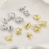 Jewelry Accessories Copper Starfish Shell Pendant Electroplating Simple Style Marine Series