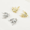 Jewelry Accessories Copper Swallow Pearl Double Hanging Electroplated Diy Material