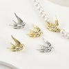 Jewelry Accessories Copper Swallow Pearl Double Hanging Electroplated Diy Material