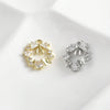 Jewelry Accessories Copper Sweet Bow Set Zircon Wreath Twisted Butterfly Love Pendant Electroplated