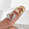 Jewelry Accessories Copper Sweet Bow Set Zircon Wreath Twisted Butterfly Love Pendant Electroplated