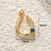 Jewelry Accessories Copper Ushaped Horseshoe Pendant Electroplated With Real Gold Color Retention