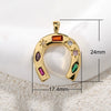 Jewelry Accessories Copper Ushaped Horseshoe Pendant Electroplated With Real Gold Color Retention
