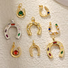 Jewelry Accessories Copper Ushaped Horseshoe Pendant Electroplated With Real Gold Color Retention