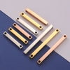 Jewelry Accessories Double Hole Mirror Stainless Steel 3D Stereo Stick Square Cylindrical Engraving Pendant Mirror Polishing