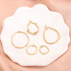 Jewelry Accessories Earrings Stainless Steel Geometric Hollow Frame Gold Electroplated Diy Handmade Pendant