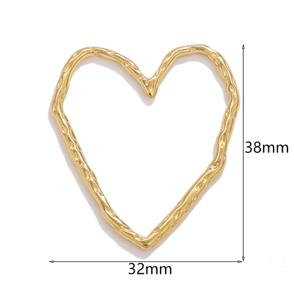 Jewelry Accessories Earrings Stainless Steel Geometric Hollow Frame Gold Electroplated Diy Handmade Pendant
