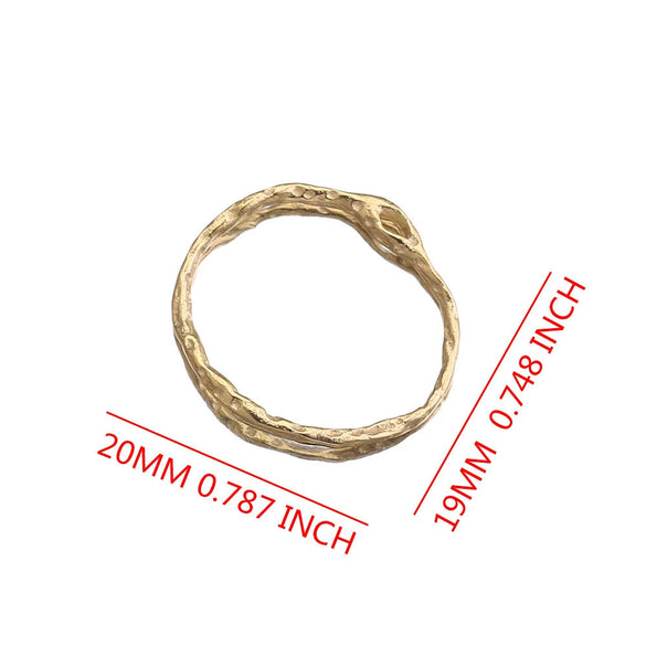Jewelry Accessories Earrings Stainless Steel Geometric Hollow Frame Gold Electroplated Diy Handmade Pendant