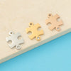 Jewelry Accessories Fashion Stainless Steel Mirror Pendant With Drill Irregular Jigsaw Diy Bracelet Necklace Fine Polishing