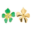 Jewelry Accessories Fivepetal Flower Dripping Oil Earrings And Pendant Necklace
