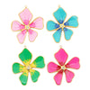 Jewelry Accessories Fivepetal Flower Dripping Oil Earrings And Pendant Necklace