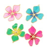Jewelry Accessories Fivepetal Flower Dripping Oil Earrings And Pendant Necklace