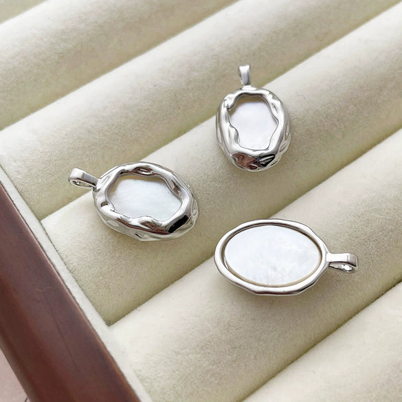 Jewelry Accessories Fritillary Abalone 14K Goldfilled Lines Pattern Electroplated Diy Handmade