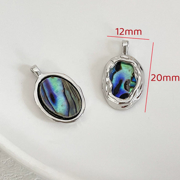 Jewelry Accessories Fritillary Abalone 14K Goldfilled Lines Pattern Electroplated Diy Handmade