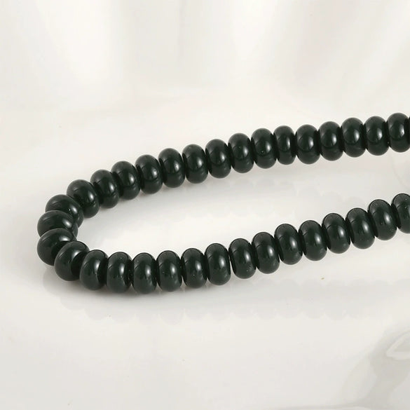 Jewelry Accessories Glass Glazed Pearlescent Flat Beads For Diy Bracelet Necklace