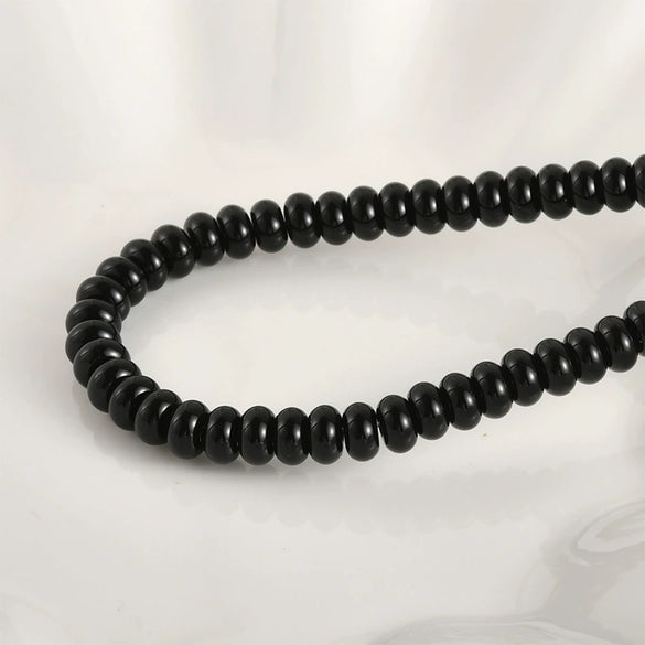 Jewelry Accessories Glass Glazed Pearlescent Flat Beads For Diy Bracelet Necklace
