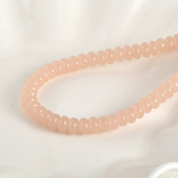 Jewelry Accessories Glass Glazed Pearlescent Flat Beads For Diy Bracelet Necklace