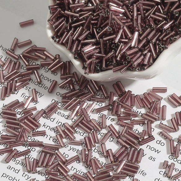 Jewelry Accessories Glass Silverfilled Tube And Rice Beads Handmade Diy Beading Materials