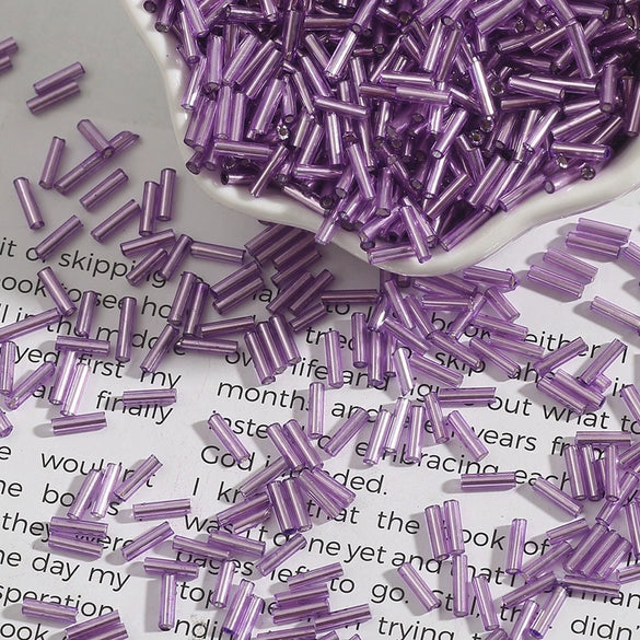 Jewelry Accessories Glass Silverfilled Tube And Rice Beads Handmade Diy Beading Materials