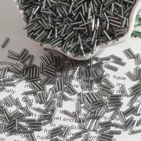 Jewelry Accessories Glass Silverfilled Tube And Rice Beads Handmade Diy Beading Materials