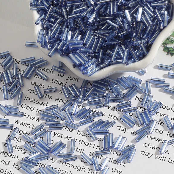 Jewelry Accessories Glass Silverfilled Tube And Rice Beads Handmade Diy Beading Materials