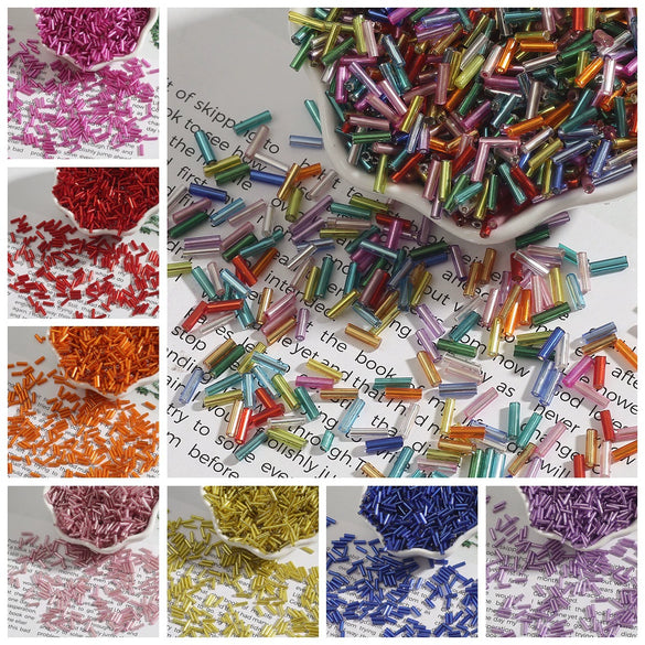 Jewelry Accessories Glass Silverfilled Tube And Rice Beads Handmade Diy Beading Materials