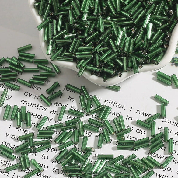 Jewelry Accessories Glass Silverfilled Tube And Rice Beads Handmade Diy Beading Materials