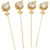 Jewelry Accessories Globe Shape Copper Plated Real Gold Inlaid Zirconium Handmade Baroque Pearl Material Electroplated