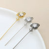 Jewelry Accessories Globe Shape Copper Plated Real Gold Inlaid Zirconium Handmade Baroque Pearl Material Electroplated