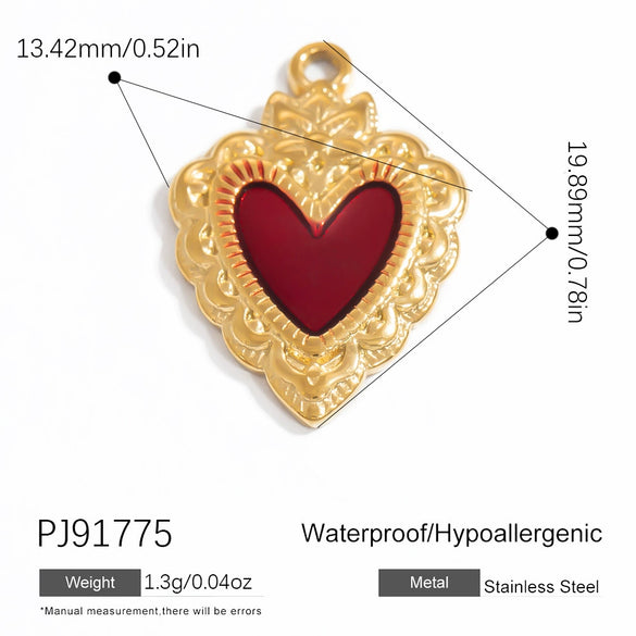 Jewelry Accessories Gothic Style Love Stainless Steel Pendant With Electroplating