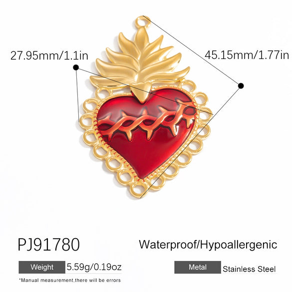 Jewelry Accessories Gothic Style Love Stainless Steel Pendant With Electroplating
