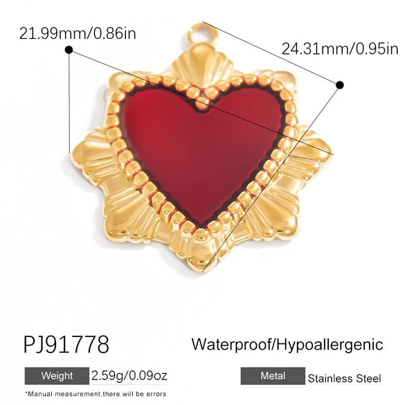 Jewelry Accessories Gothic Style Love Stainless Steel Pendant With Electroplating