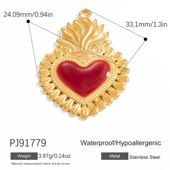 Jewelry Accessories Gothic Style Love Stainless Steel Pendant With Electroplating