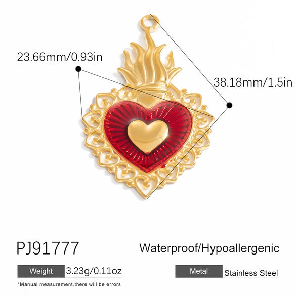 Jewelry Accessories Gothic Style Love Stainless Steel Pendant With Electroplating