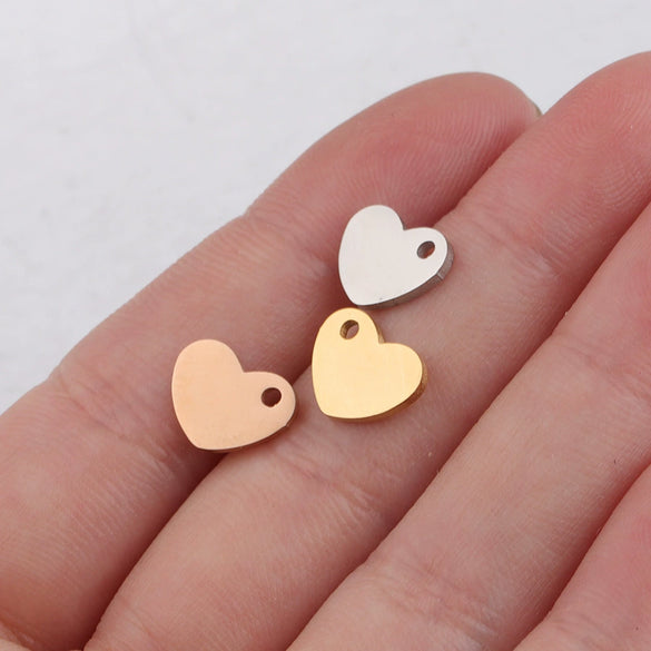 Jewelry Accessories Heart Pendant Stainless Steel Fine Polishing