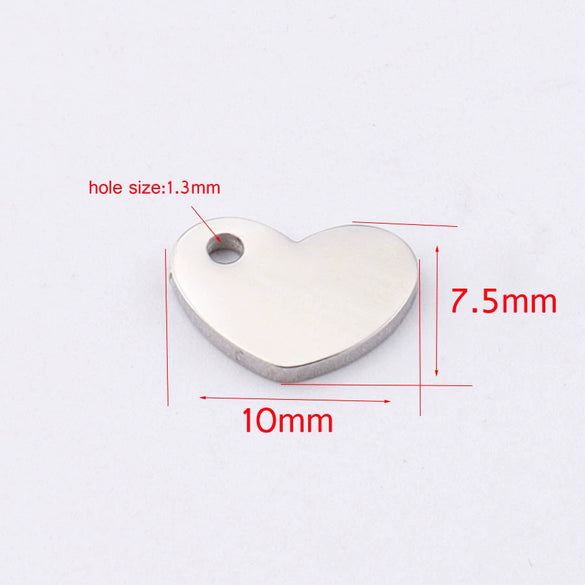 Jewelry Accessories Heart Pendant Stainless Steel Fine Polishing