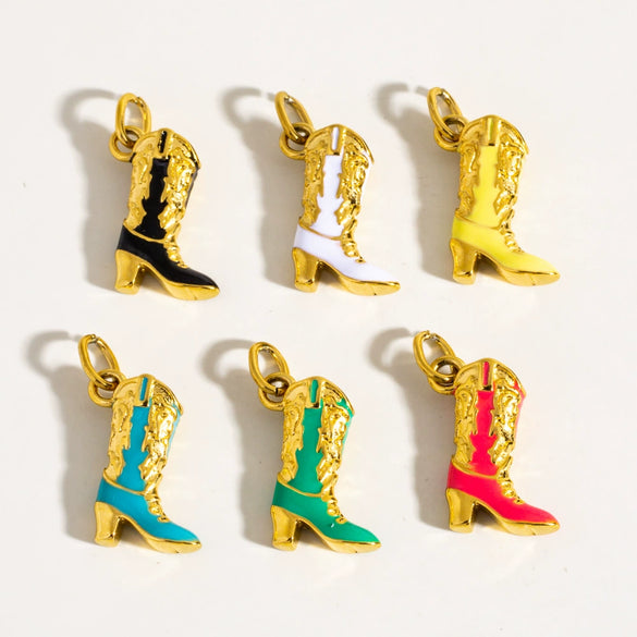 Jewelry Accessories High Heels Necklace Pendant Stainless Steel Retro Style Electroplating