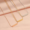 Jewelry Accessories Hollow Rectangular Spacer 3D Long Tube Titanium Steel Geometric Fine Polishing