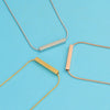 Jewelry Accessories Hollow Rectangular Spacer 3D Long Tube Titanium Steel Geometric Fine Polishing