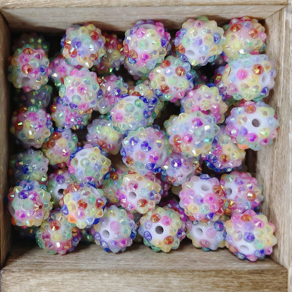 Jewelry Accessories Loose Beads Acrylic Ball Beaded For Diy Bracelet Key Chain Pendant