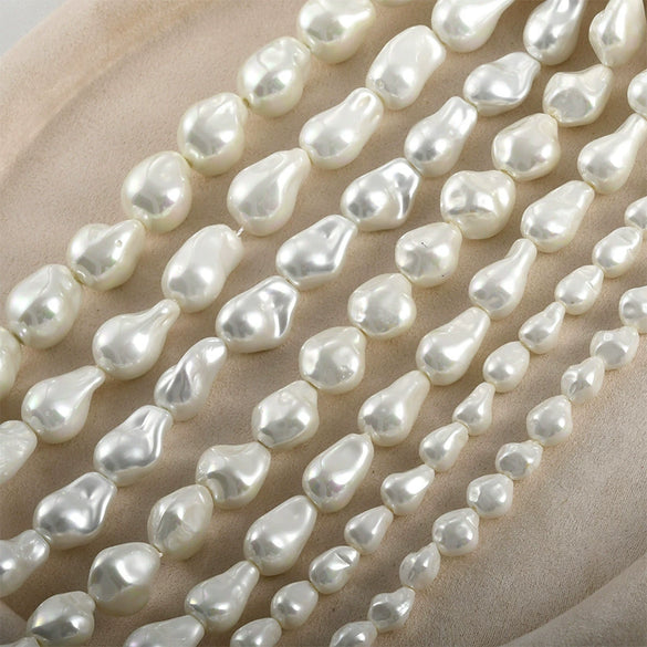 Jewelry Accessories Materials Glass Glazed Imitation Baroque Pearls Irregular Specialshaped Electroplated Beads For Earrings Necklace Bracelet
