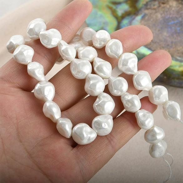 Jewelry Accessories Materials Glass Glazed Imitation Baroque Pearls Irregular Specialshaped Electroplated Beads For Earrings Necklace Bracelet