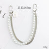 Jewelry Accessories Metal And Pearl Double Chain Strip Flower Handmade Beaded Portable For Mobile Phone Shell