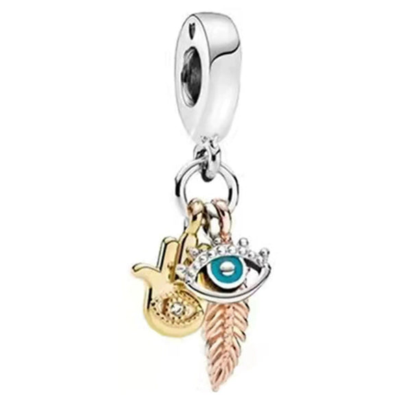 Jewelry Accessories Metal Letter Family Pendant Rose Gold Plated Totem Charm Bracelet