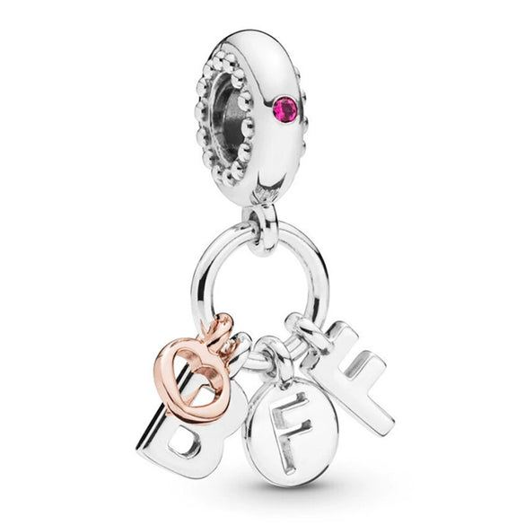 Jewelry Accessories Metal Letter Family Pendant Rose Gold Plated Totem Charm Bracelet