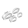 Jewelry Accessories Metal Oval Pendant Electroplating Ring Earrings Bracelet Necklace Accessories